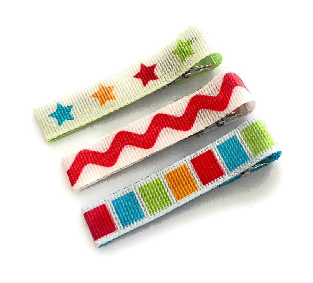 Primary Patterns Simply Lined Hair Clip Set