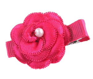 Hot Pink Rose Hair Clip