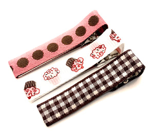 Cupcake Simply Lined Hair Clip Set