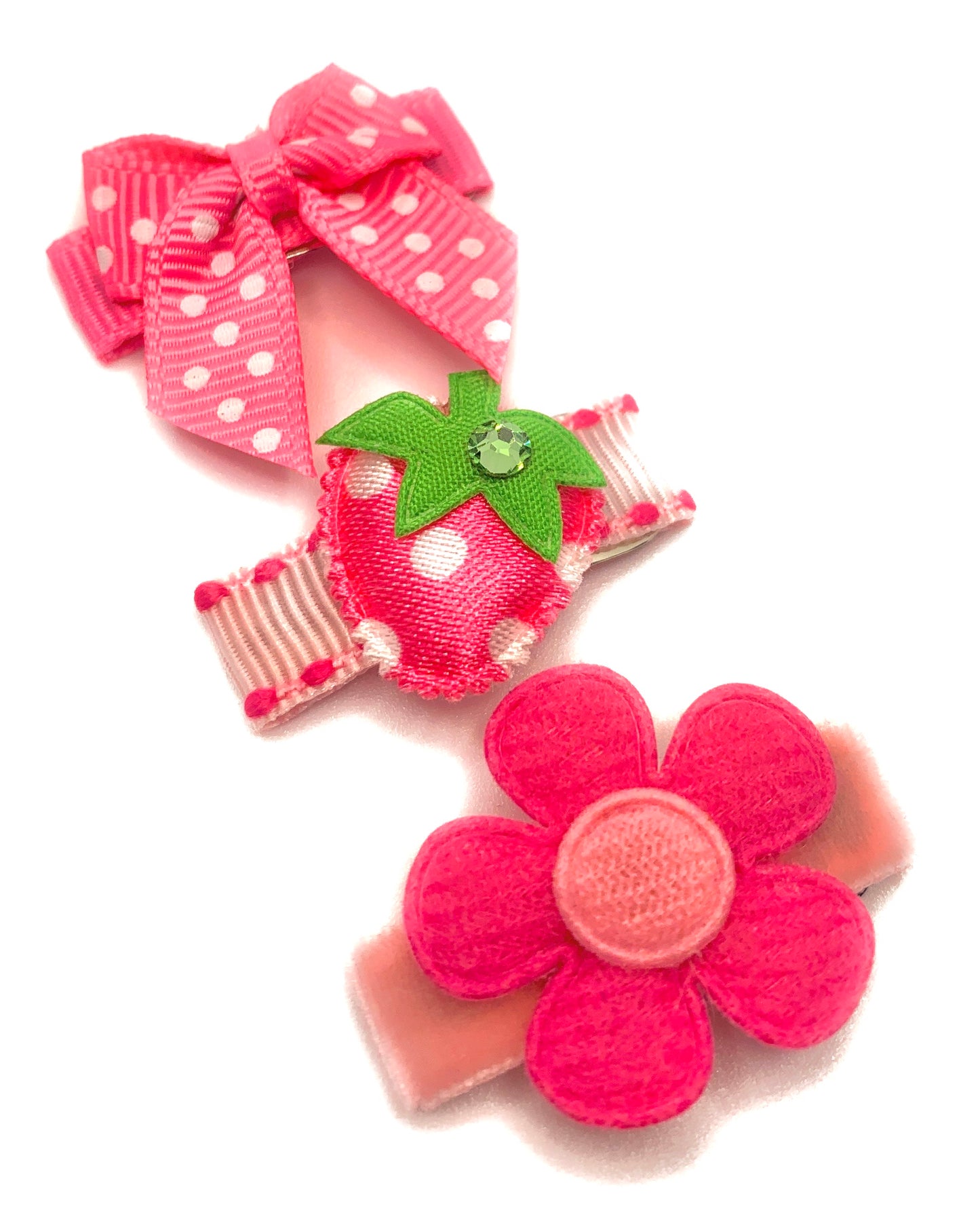 Hot Pinks Spring Baby Snap Clip Set