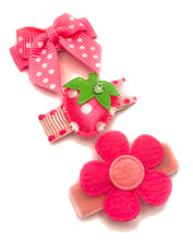 Load image into Gallery viewer, Hot Pinks Spring Baby Snap Clip Set
