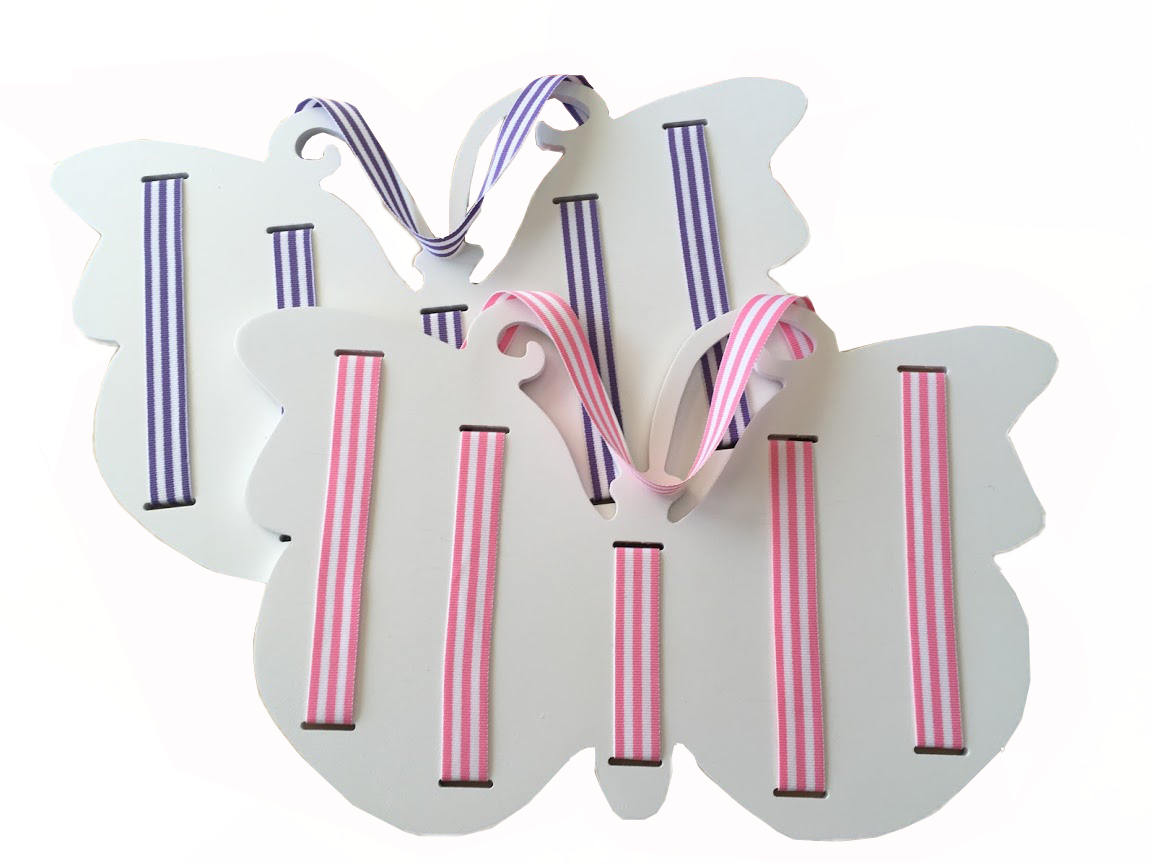 White Hanging Butterfly Hair Clip Holder