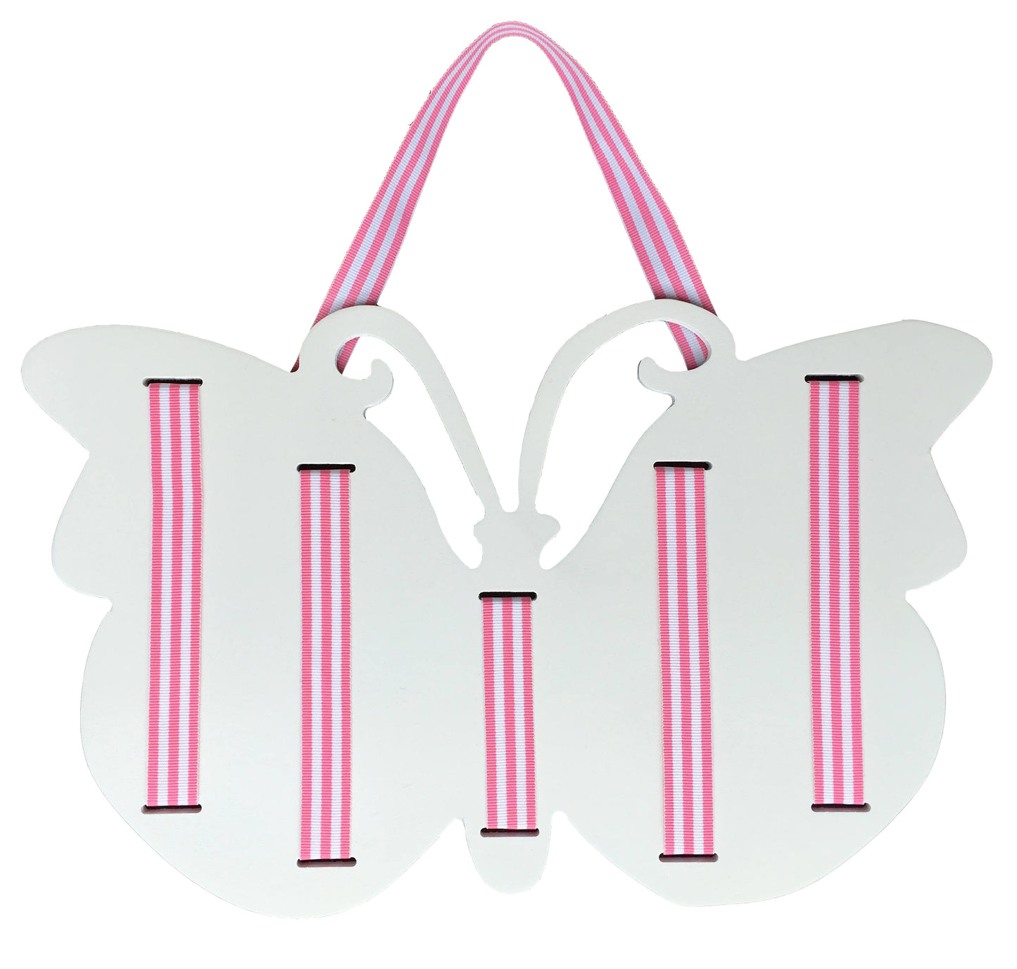 White Hanging Butterfly Hair Clip Holder