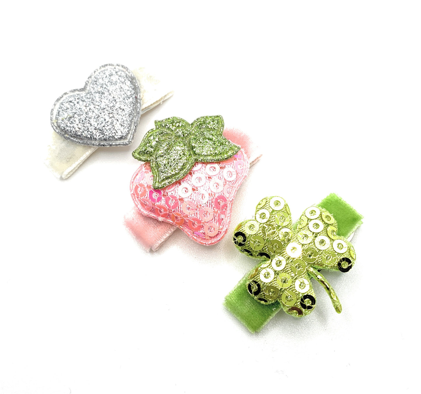 Love, Berry and Shamrock Baby Snap Clip Set