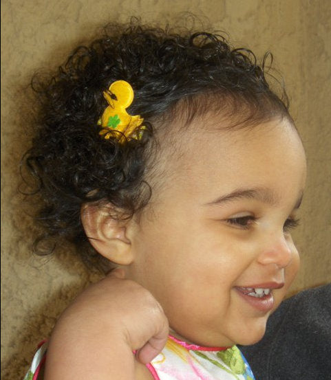 Spring Bunny Duck and Flower Baby Snap Clip Set