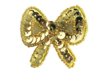 Load image into Gallery viewer, Gold Beaded Bow Hair Clip
