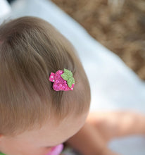 Load image into Gallery viewer, Sequin Strawberry Baby Snap Clip Set

