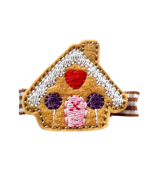 Gingerbread House Hair Clip