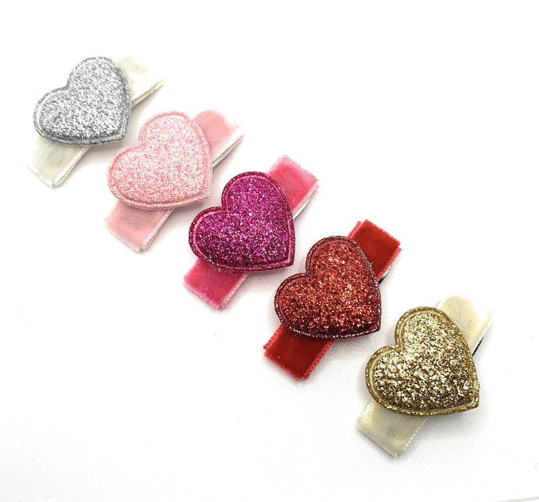 Valentine Heart Baby Snap Clip Set